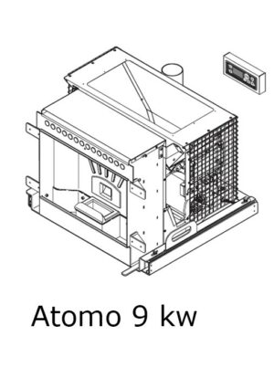Atomo insert a pellet 9 kw ( 65 - 75 ou 85 )