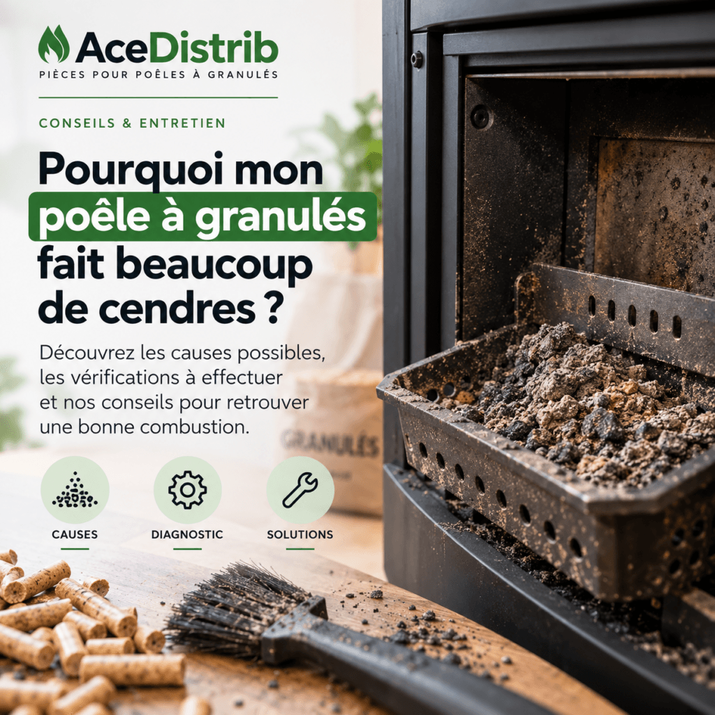 poêle à granulés qui fait beaucoup de cendres ? - AceDistrib