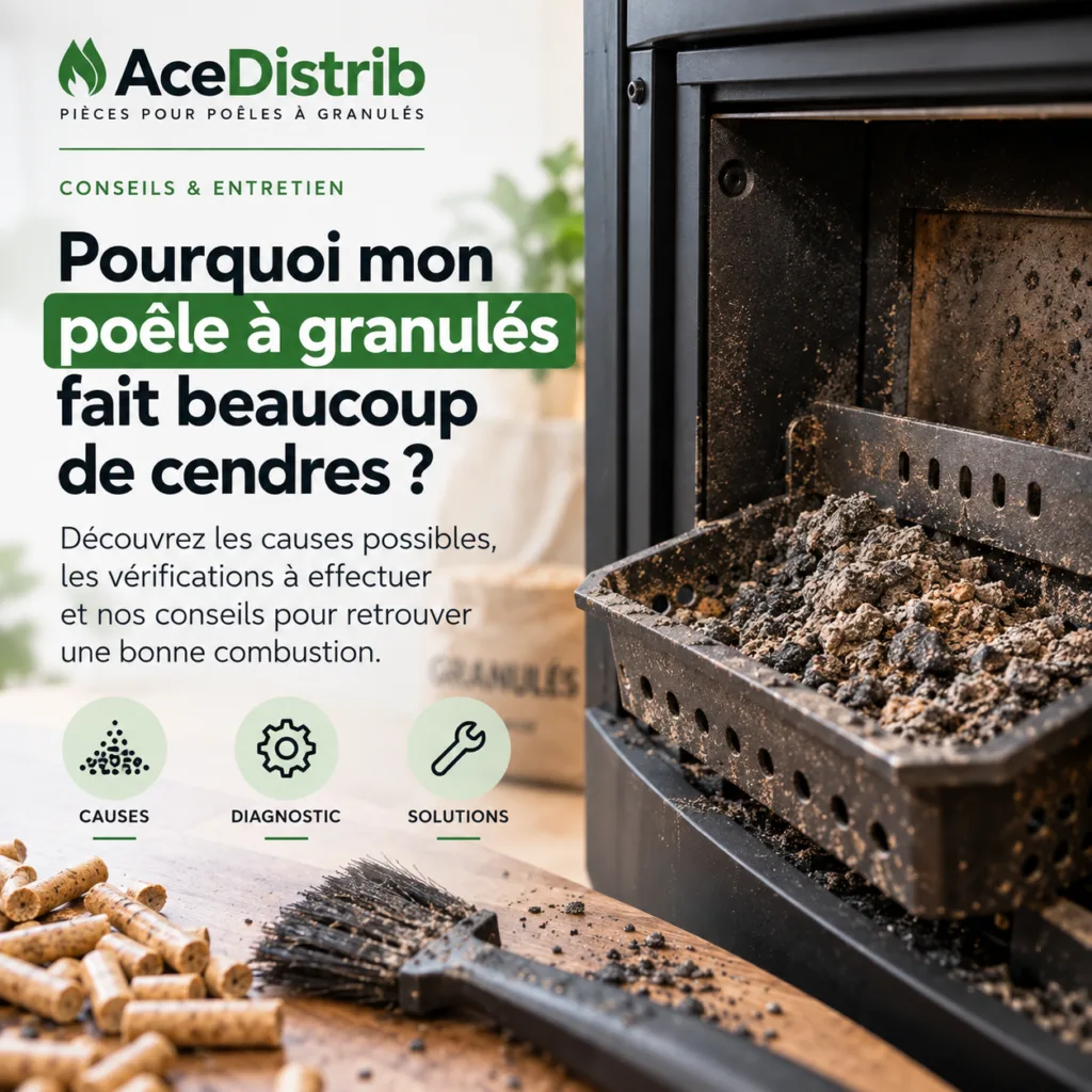 poêle à granulés qui fait beaucoup de cendres ? - AceDistrib